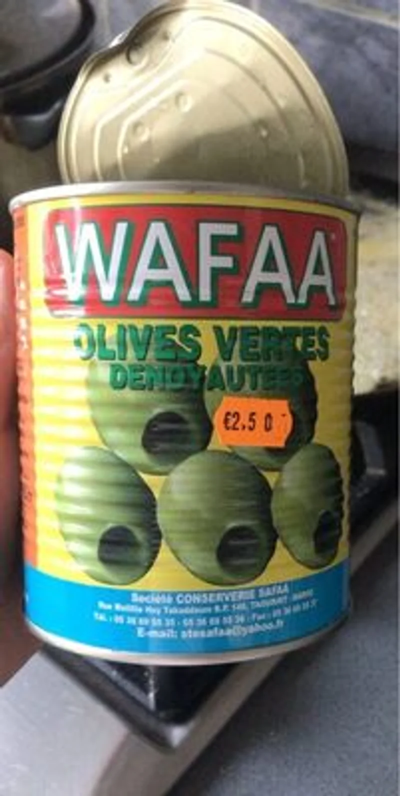 Olive vertes denoyautes