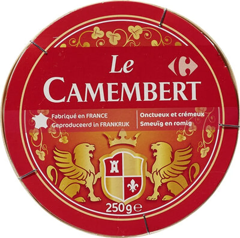 Le Camembert - Fromage à patte molle au lait pasteurisé