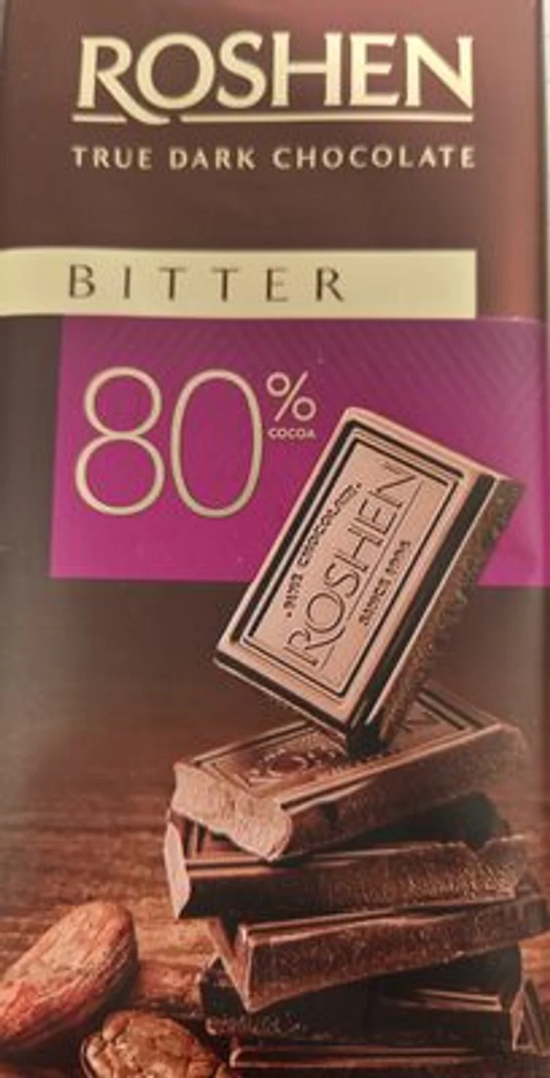 Шоколад 80%какао Roshen
