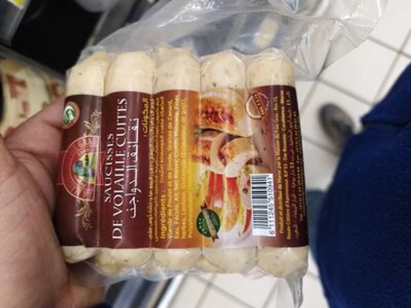 saucisses de volaille cuites